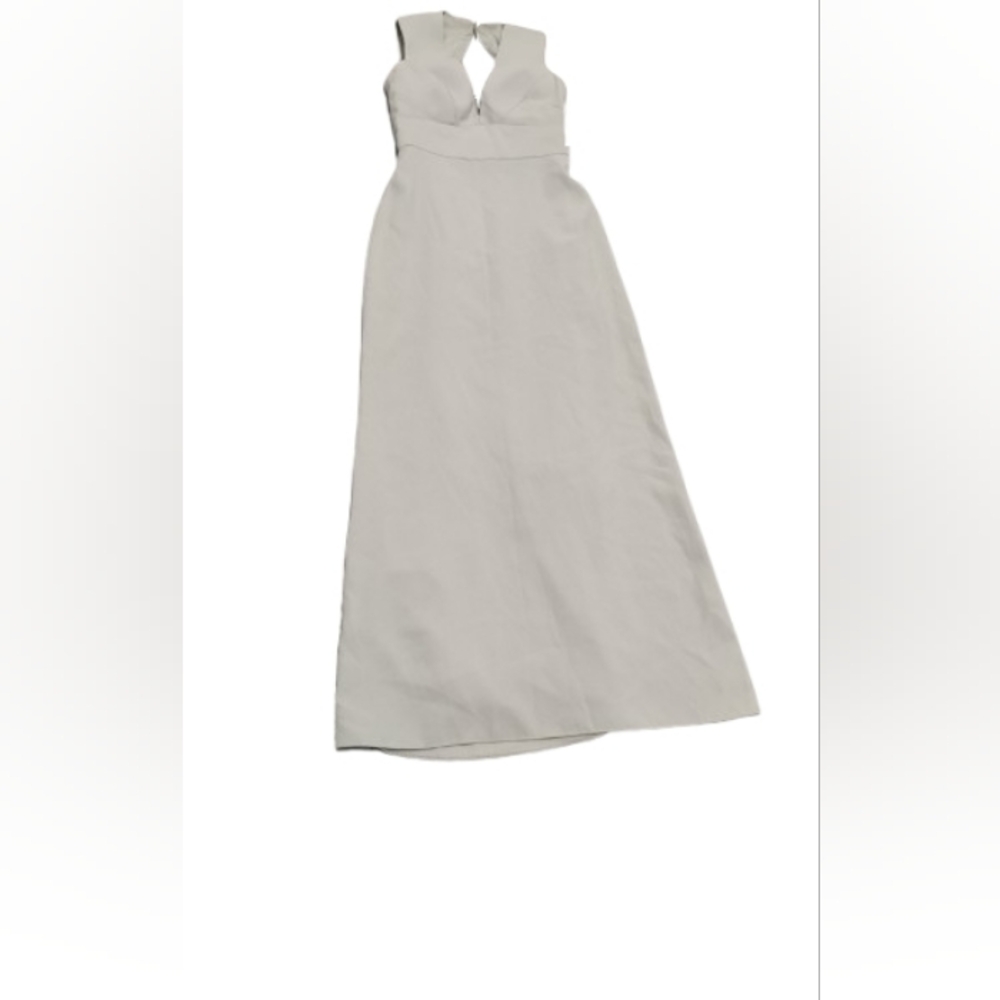 Lela Rose V Neck Plunge Cutout Back Mint Green Bridesmaid Dress Sz 4